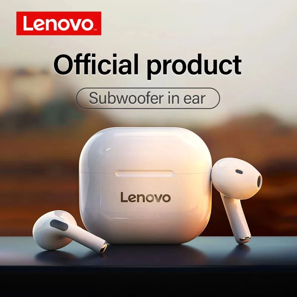 Original Lenovo lp40 Bluetooth Earphone 5.0 Immersive Sound HIFI TWS With Microphone Touch Control For Long Standby Time Motion 1