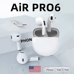 Original Pro 6 TWS Wireless Bluetooth Earphones Headphones Mini Fone Earphone Stereo Sport Headset For Xiaomi Android Earbuds 1