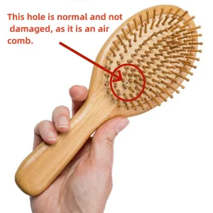 1PC Wood Comb Professional Healthy Paddle Cushion Hair Loss Massage Brush Hairbrush Comb Scalp Hair Care Healthy bamboo comb 2