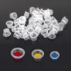 100pcs Tattoo Large Medium Small Ink Pigment Cup Ring transparent  Microblading Cap Lip Eyebrow PMU Bleaching Supplies Cream 3