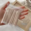 100/300/500Pcs Nails Wood Swab Cleaning Sticks Bud Tip Wooden Cotton Head Manicure Detail Corrector Nail Polish Remover 10cm 4