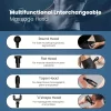 Portable Fascia Massage Gun Electric Percussion Pistol Massager Body Massage with LED Touch Screen 4 Replaceable Massage Heads 6
