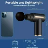 Portable Fascia Massage Gun Electric Percussion Pistol Massager Body Massage with LED Touch Screen 4 Replaceable Massage Heads 3