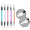 Double-ended Silicone Press Pen Wedge Deer Hoof Brush Nail Supplies Carving DIY Glitter Powder Sticker Manicure Tips Nail Tool 1