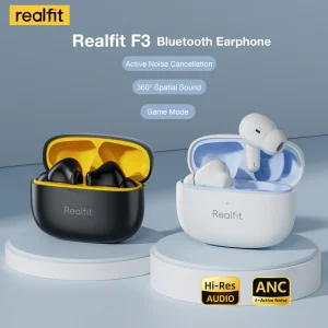 Realfit F3 ANC Active Noice Cancellation Bluetooth Earphones ENC Call HIFI Stereo Superb Bass Wireless Earbuds Sport Gaming 2