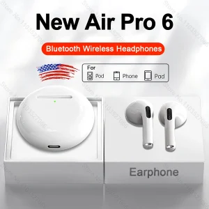 #Original Air Pro 6 TWS Wireless Headphones Bluetooth Earphones For iPhone 15 14 13 12 Pro Max Mini Headset Earbuds Accessories 1