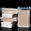 100/300/500Pcs Nails Wood Swab Cleaning Sticks Bud Tip Wooden Cotton Head Manicure Detail Corrector Nail Polish Remover 10cm 2