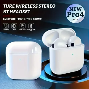 Pro 4 TWS Wireless Headphones Earphone Bluetooth-compatible 5.3 Waterproof Headset with Mic for Xiaomi iPhone Pro4 Earbuds 1