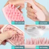 Silicone Shampoo Brush Scalp Massage Brush Head Washing Comb Long Handle Hair Massager Bath Brush Body Scrubber Hair Accessories 3