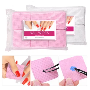 Misscheering Nail Polish Remover Wipes Nail Cleaning Pads, Non Woven Nail Pads for Women Girl Beauty Salon Nail Art Tool 2