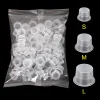 100pcs Tattoo Large Medium Small Ink Pigment Cup Ring transparent  Microblading Cap Lip Eyebrow PMU Bleaching Supplies Cream 1