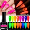 7ml Fluorescent Glow In Dark Gel Nail Polish Neon Luminous Gel Polish Summer Nails Semi Permanent Soak Off Nail Art UV Varnish 2