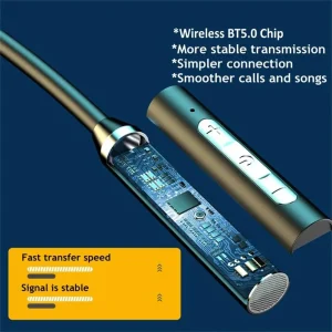 Wireless Neckband Headphones V5.2 Hifi Stereo Sports Neckband Headset Waterproof Earbuds For Outdoor Running 098 2