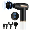 Portable Fascia Massage Gun Electric Percussion Pistol Massager Body Massage with LED Touch Screen 4 Replaceable Massage Heads 1