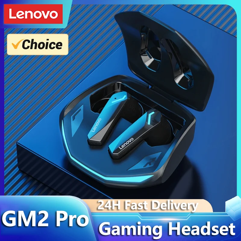 Choice Lenovo GM2 Pro TWS Wireless Headphones Earphone Bluetooth-compatible 5.3 Waterproof Headset with Mic for Xiaomi iPhone 1