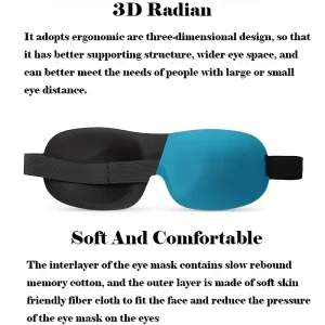 3D Contoured Sleep Mask 100% Light Blocking Eye Mask Ultra-Soft Skin-Friendly Material Breathable Eye Cover For Rest Travel Yoga 2
