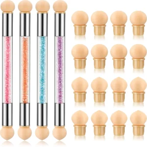 Sponge Nail Brush Picking Dotting Gradient Pen Brush Double Head Sponge Nail Brush Handle Acrylic Nail Painting Brush 1