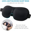 3D Contoured Sleep Mask 100% Light Blocking Eye Mask Ultra-Soft Skin-Friendly Material Breathable Eye Cover For Rest Travel Yoga 5