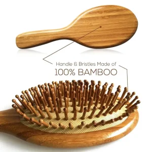 1PC Wood Comb Professional Healthy Paddle Cushion Hair Loss Massage Brush Hairbrush Comb Scalp Hair Care Healthy bamboo comb 1