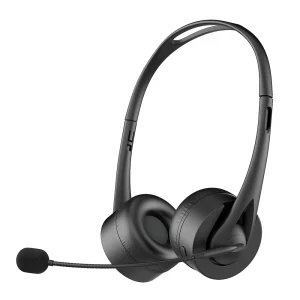 Bluetooth 5.3 Headphone With Mic Noise Reduction Hands-Free Call HiFi Lossless Wireless Headset For Call Center Office PC Laptop